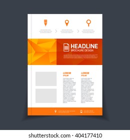 Brochure template vector illustration, cover design annual report, magazine, flyer or booklet in A4. Advertising brochure template.