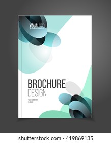 Brochure template vector illustration, cover design annual report, magazine, flyer or booklet in A4. Advertising brochure template