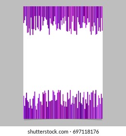 Brochure template from vertical stripes in purple tones - blank vector document graphic design
