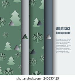 Brochure template with winter background. Eps10 Vector illustration
