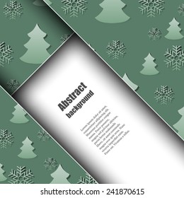 Brochure template with winter background. Eps10 Vector illustration