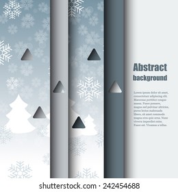 Brochure template with winter background. Eps10 Vector illustration