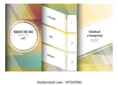 Brochure template for your design. Vector illustration