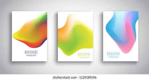 Brochure templates with abstract 3D fluid styled designs