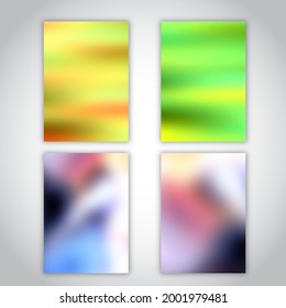 Brochure templates with abstract blurred designs