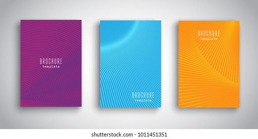 Brochure templates with abstract retro styled designs