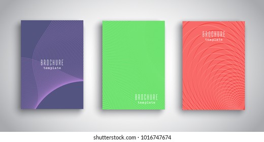 Brochure templates with abstract simplistic designs