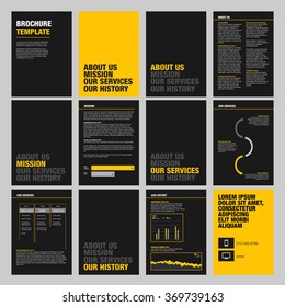 Brochure templates and infographics vector elements