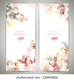 Brochure templates with swirls. Vector.