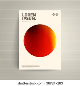 Brochure title sheet design. Vector template.