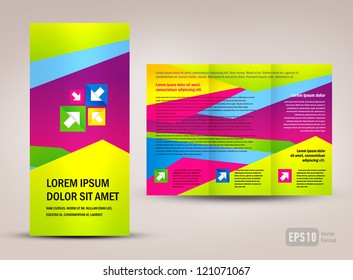 Brochure triangles colorful