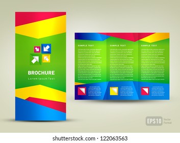 Brochure triangles colorful