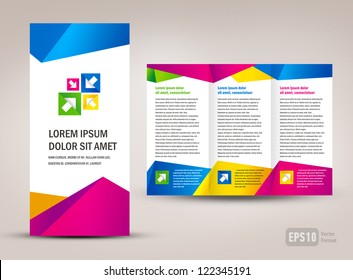 Brochure triangles colorful