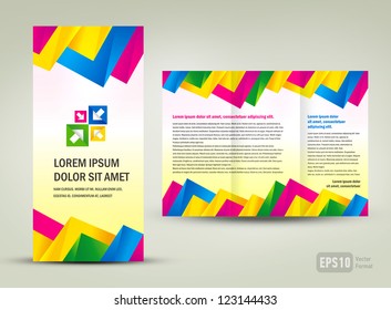 Brochure triangles colorful