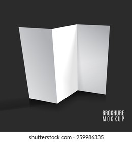 Brochure tri-fold brochure design isolated on dark grey