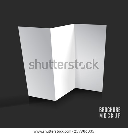 Brochure tri-fold brochure design isolated on dark grey