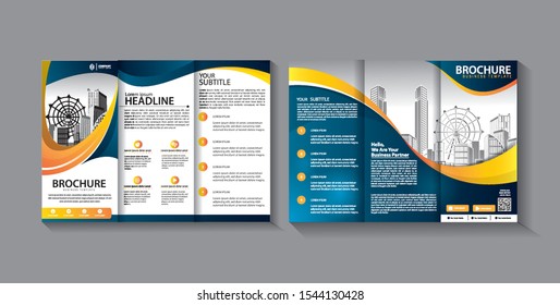 brochure trifold leaflet template for promotion marketing 
