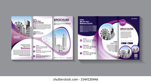 brochure trifold leaflet template for promotion marketing 