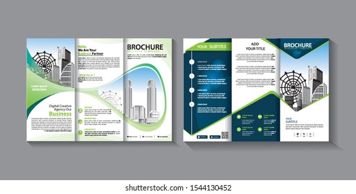 brochure trifold leaflet template for promotion marketing 