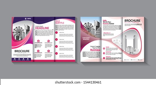 brochure trifold leaflet template for promotion marketing 