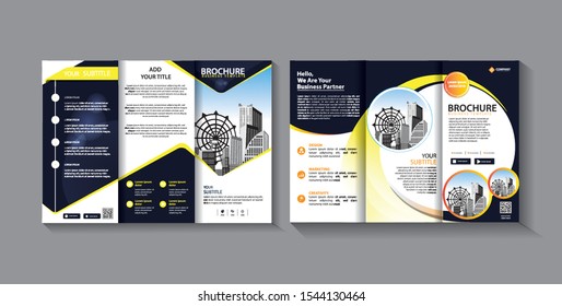 brochure trifold leaflet template for promotion marketing 