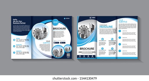 brochure trifold leaflet template for promotion marketing 
