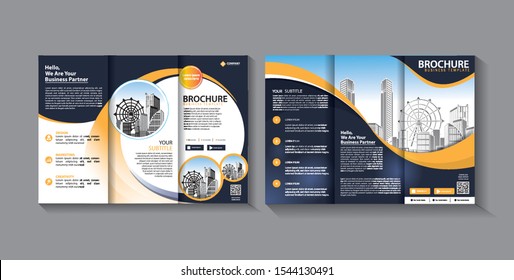 brochure trifold leaflet template for promotion marketing 