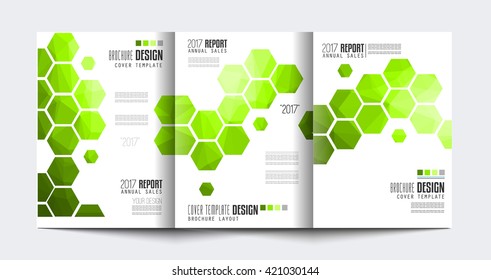 Brochure Trifolded  template, Flyer Design or Depliant Cover for business presentation and magazine covers, annual reports and marketing generic purposes.