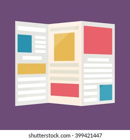 Brochure In Vector Flat Design