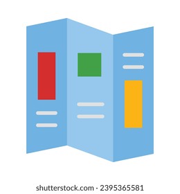 Brochure Vector Flat Icon For Personal And Commercial Use.
