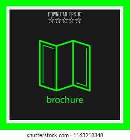 brochure vector icon