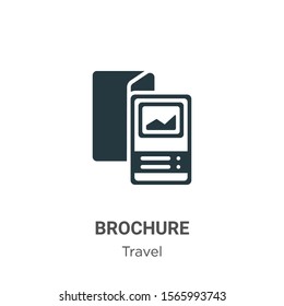 Brochure vector icon on white background. Flat vector brochure icon symbol sign from modern travel collection for mobile concept and web apps design.