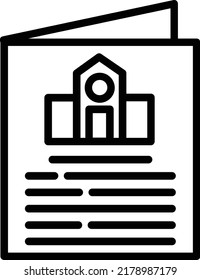 Brochure Vector Line Icon Design