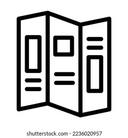 Brochure Vector Line Icon Design