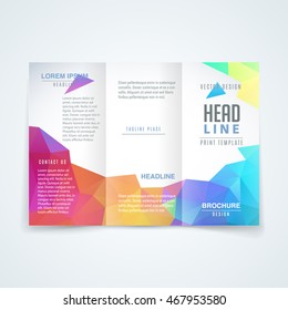 brochure vector modern tri fold brochure design template with colorful polygonal background best brochure layout ideal corporate brochure template brochure colourful abstraction background scene fashi