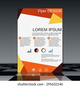Brochure vector template. Booklet, magazine, flyer, poster, banner, placard, business report abstract design.
