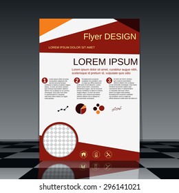 Brochure vector template. Booklet, magazine cover, flyer, poster, banner, placard, business report abstract vector design