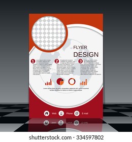 Brochure vector template. Booklet, mockup, business report, magazine cover, flyer, placard, banner, poster design. Abstract style design. A4 format