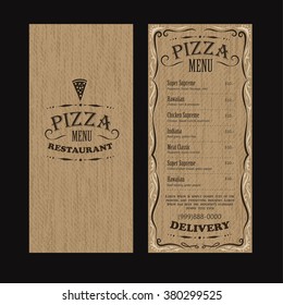 brochure vintage menu restaurant food template design