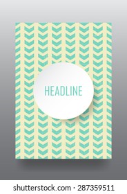 Brochure in Vintage style.  Retro Patterns for Placards, Posters, Flyers and Banner Designs.