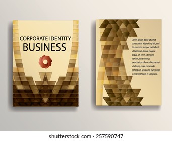 Brochure, Web Sites, Page, Leaflet, with Colorful Geometric Background, Logo Design. Vector Illustration.