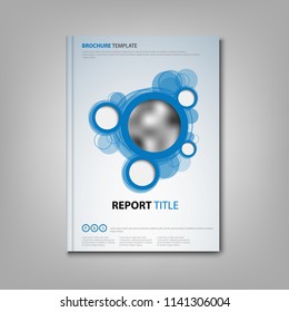 Brochures book or flyer with abstract blue circles