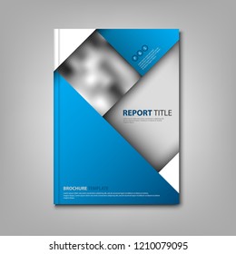 Brochures book or flyer with abstract blue design