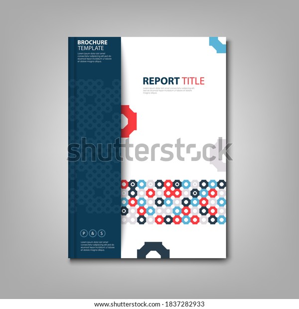 Brochures book or flyer with colorful abstract\
pattern template