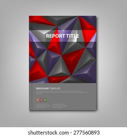 Brochures book with pyramid background template
