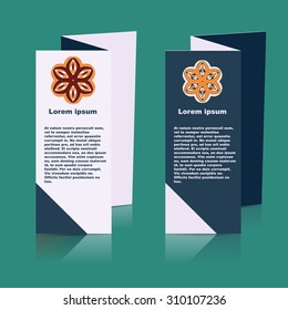 Brochures design for social infographic presentation. Vector
