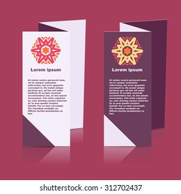 Brochures design for social infographic presentation. Vector