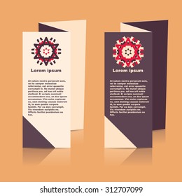 Brochures design for social infographic presentation. Vector