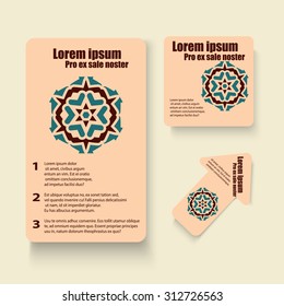 Brochures design for social infographic presentation. Vector