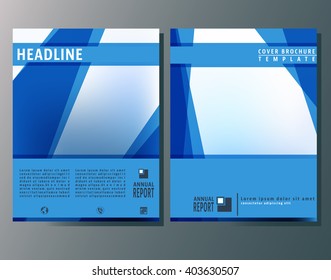 Brochures design template. Cover brochure, flyer, business card layout. Vector illustration